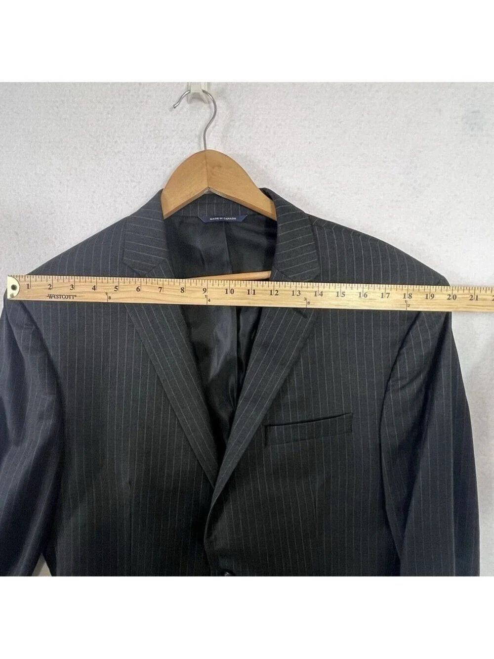 Ralph Lauren Mens Suit Jacket Sport Blazer Black Wool 44 L Dillards Exclusive